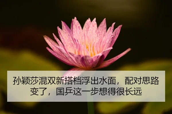 孙颖莎混双新搭档浮出水面，配对思路变了，国乒这一步想得很长远